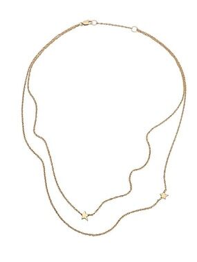 🌻NEW w/tag Jennifer Zeuner Jewelry Gold Star Double Necklace